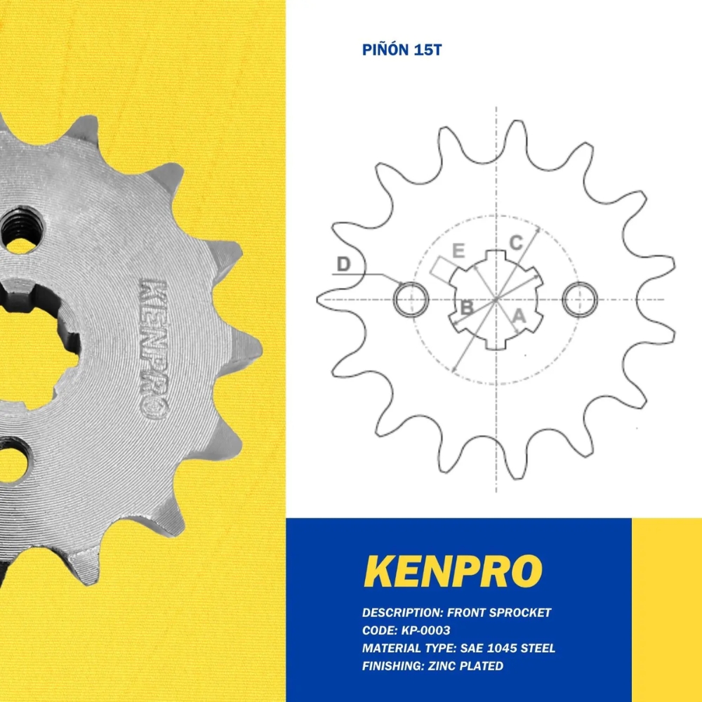 COR/PIÑ MOT CG150 39-15T Z   KENPRO     1 u (1764)