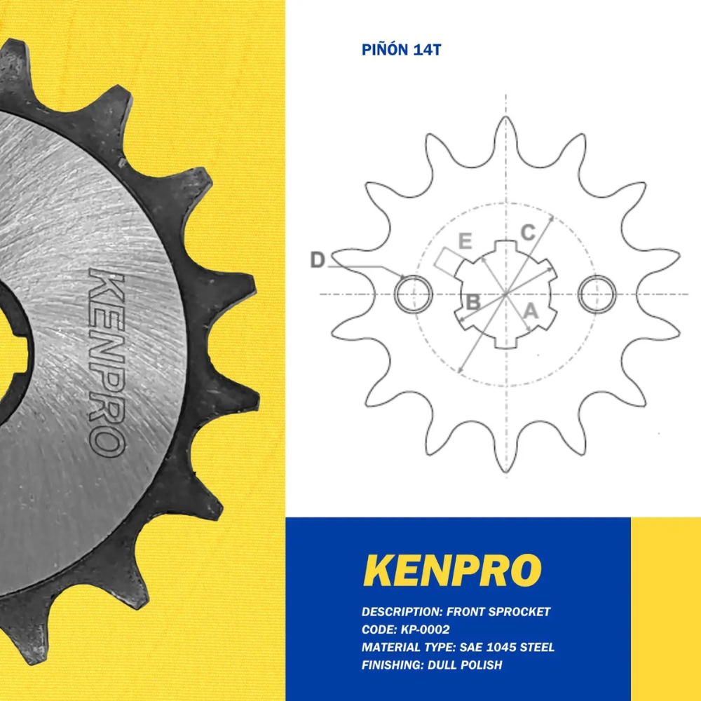 COR/PIÑ HOND XLR125 50-14T DUL  KENPRO     1 u (1768)