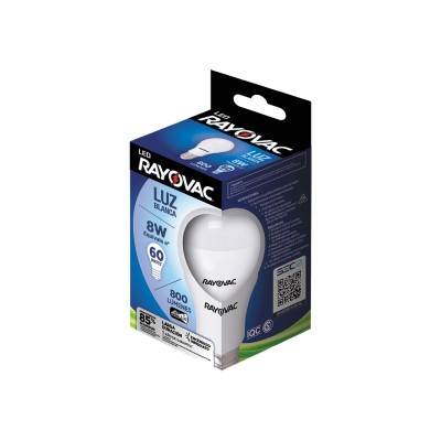 LAMPARA LED 8W LUZ BLANCA  RAYOVAC     1 u (4821)