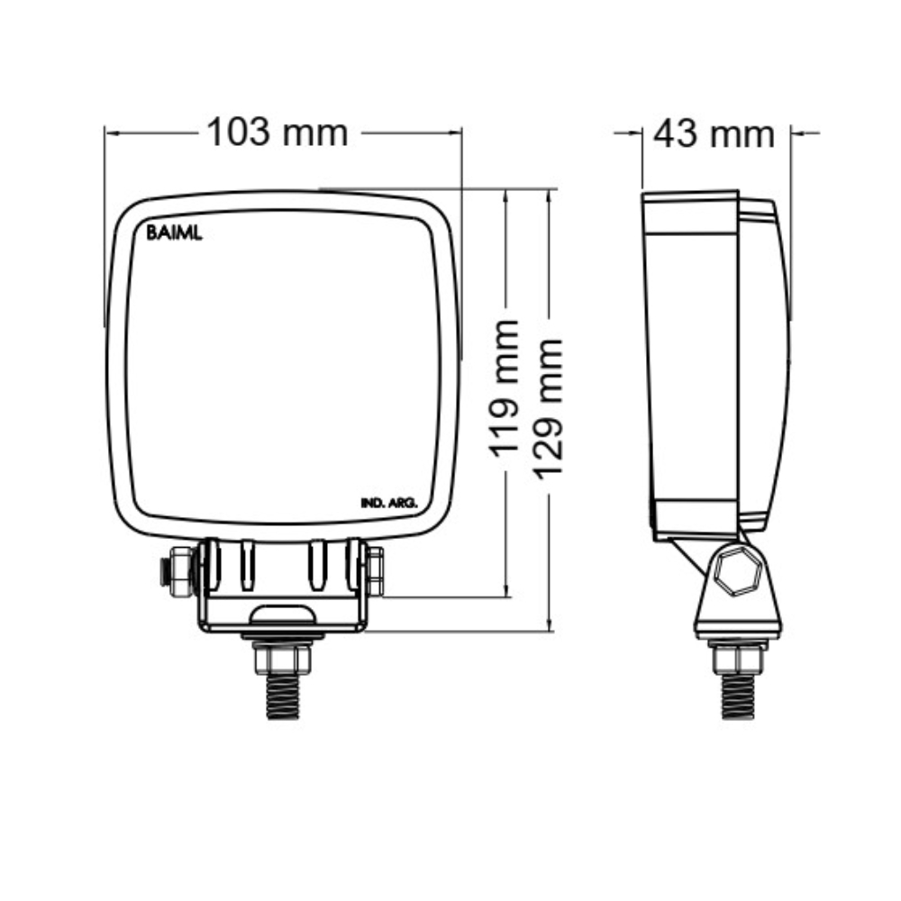 REFLECTOR 8010E 9 LEDS CUADRADO  BAIML     1u (6366)
